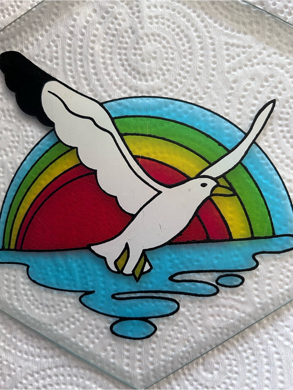 1980 Crystallusions Verona Vergasi Stained Glass Sun Catcher In Box Seagull
